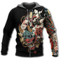 Japanese Oni Mask Tattoo Art - 3D Hoodie