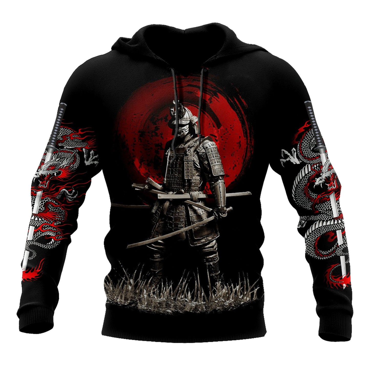 Japanese Samurai Tattoo Classic Art – 3D Hoodie