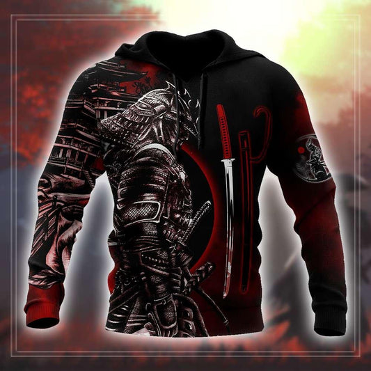 Japanese Samurai Tattoo Art Style – 3D Hoodie