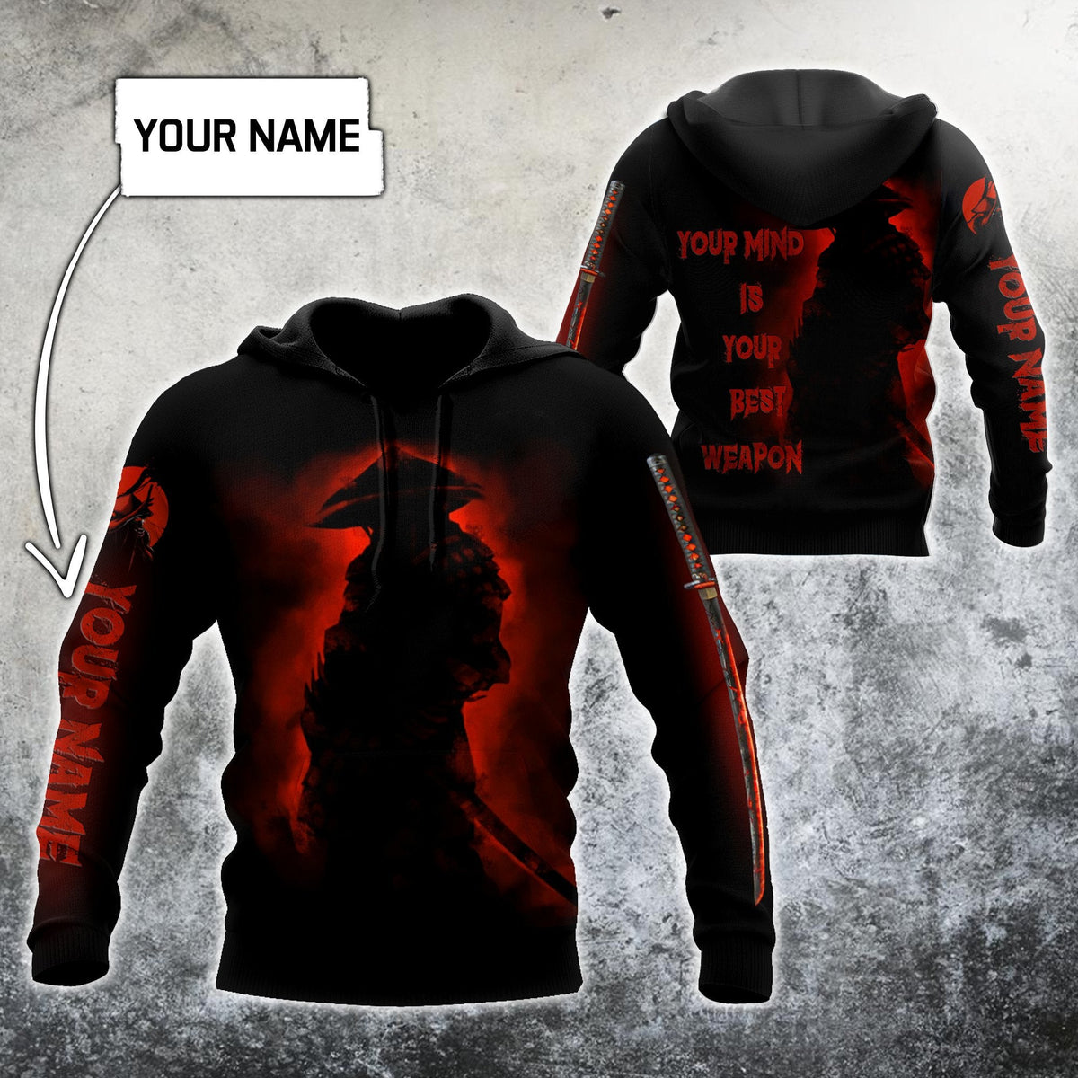 Japanese Samurai Tattoo Personalized Art Style – 3D Hoodie