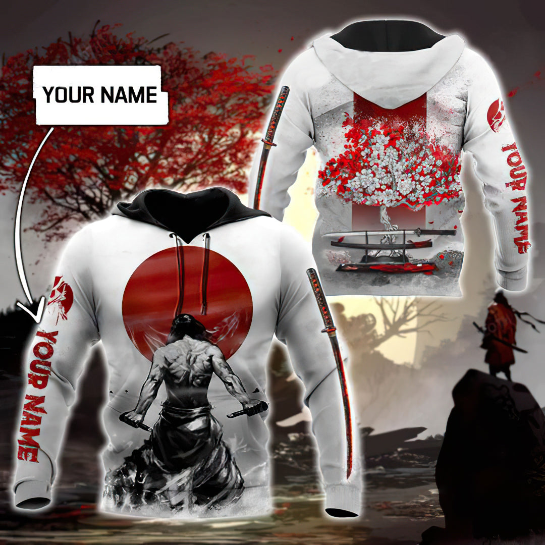Japanese Samurai Custom Art – 3D Hoodie