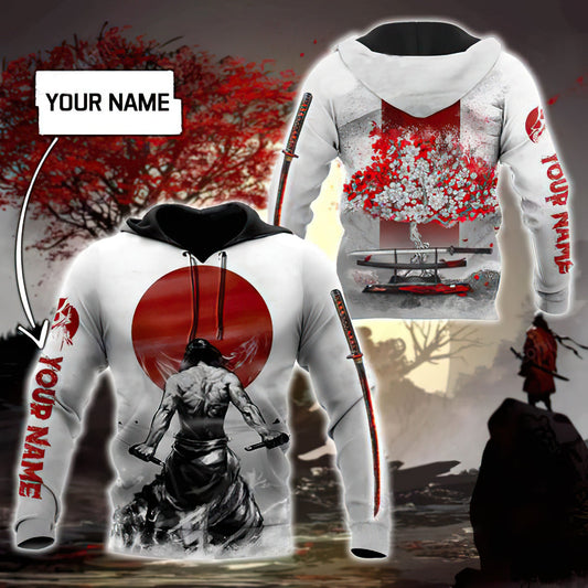 Japanese Samurai Custom Art – 3D Hoodie