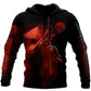Japanese Samurai Red Art – 3D Hoodie