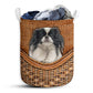 Japanese Chin Dog Rattan Teaxture - Laundry Basket - Owls Matrix LTD