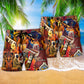 Jazz Melody Of Time Art - Beach Short