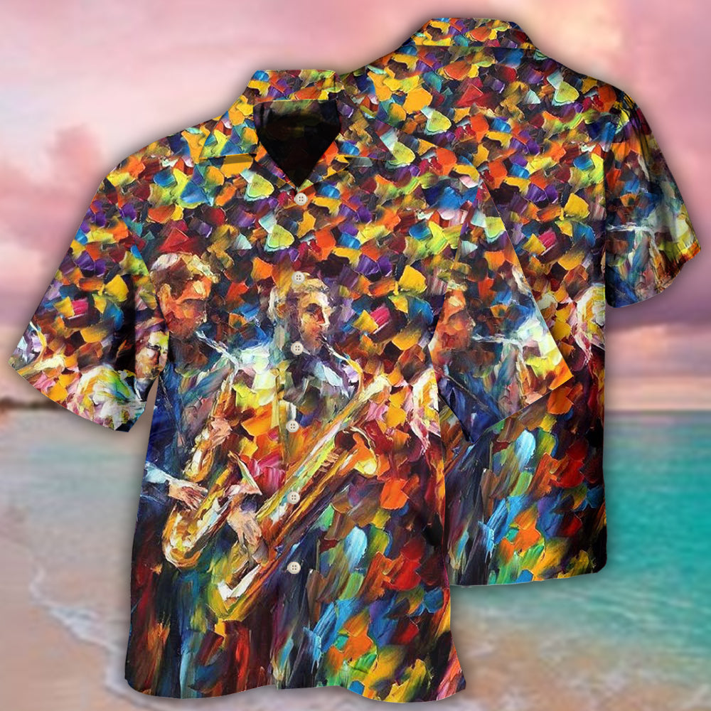 Jazz Music Colorful Pattern – Hawaiian Shirt