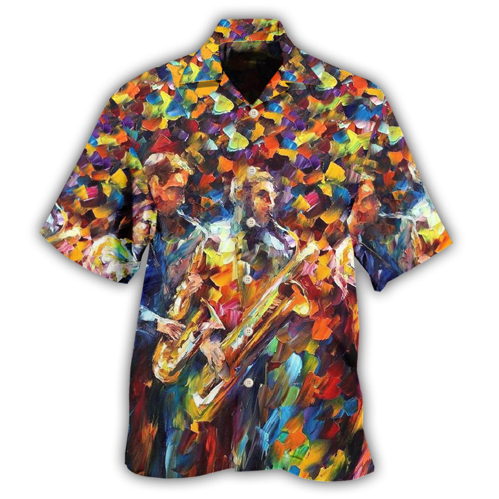 Jazz Music Colorful Pattern – Hawaiian Shirt