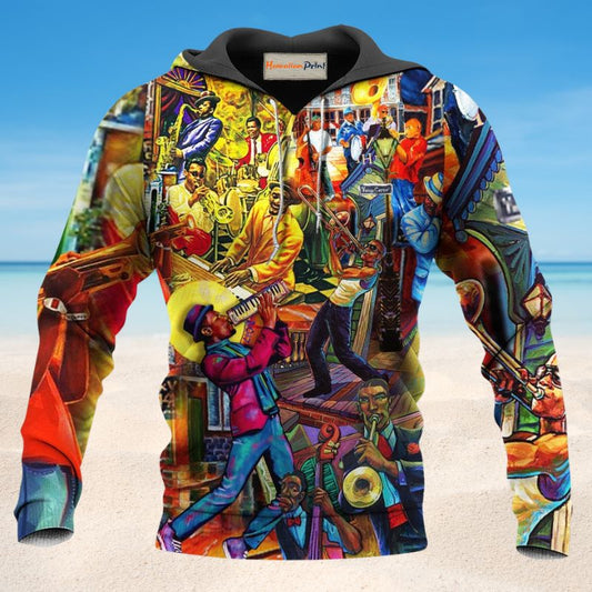 Jazz Music Colorful Style - 3D Hoodie