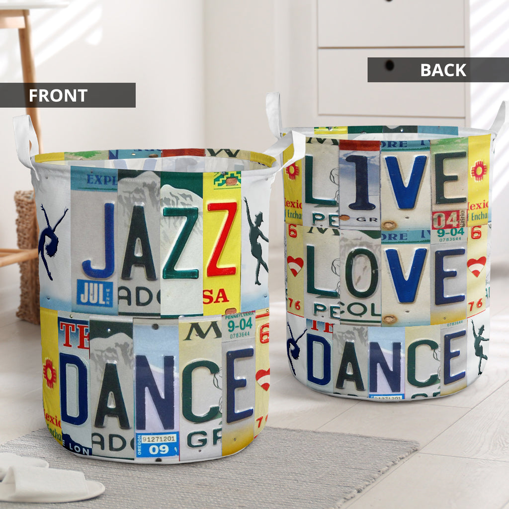 Jazz Dance Live Love License Plate - Laundry Basket - Owls Matrix LTD