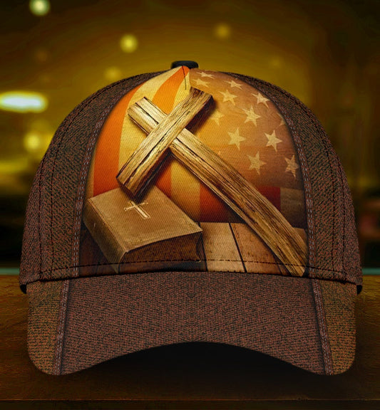 Faith Cross America Flag – Classic Cap