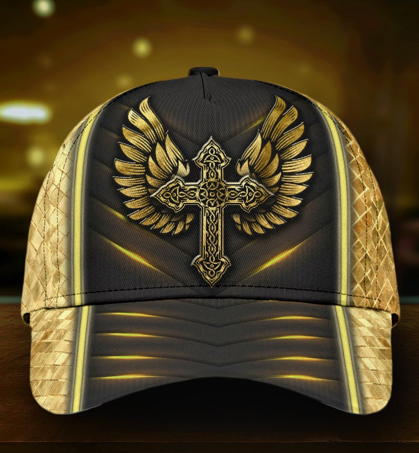Faith Cross Angel Wings – Classic Cap