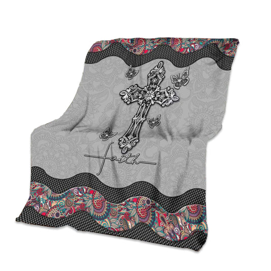 Jesus Faith In Your Life 50 x 60 Inch Flannel Blanket For Cozy Bedroom And Sofa Decor