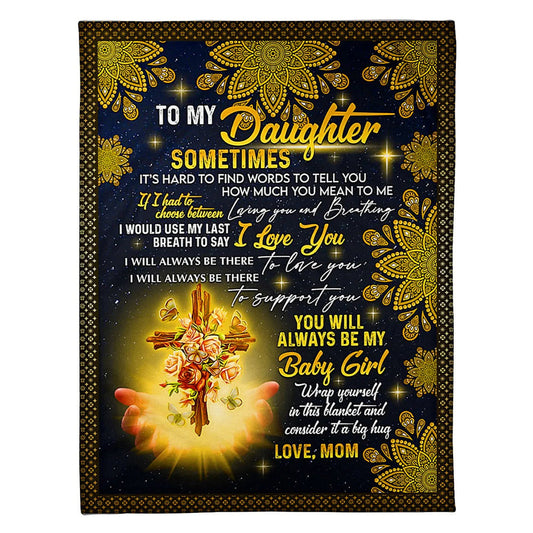 Jesus How Much You Mean To Me Daughter Gift 50 x 60 Inch Flannel Blanket For Cozy Bedroom And Sofa Decor