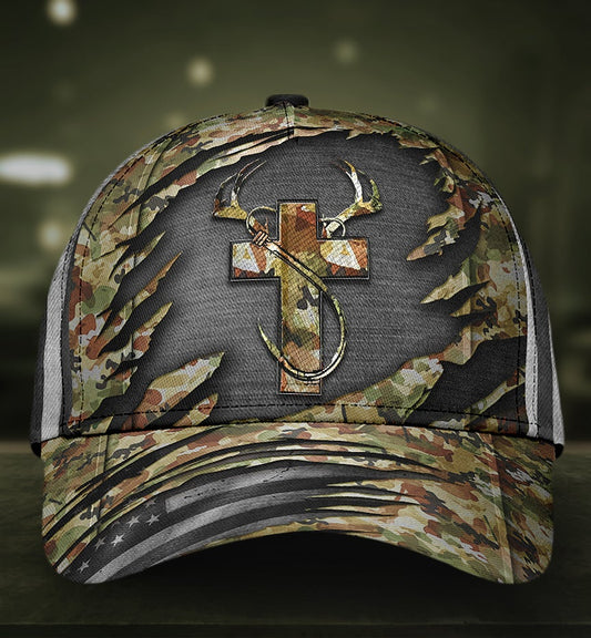 Faith Hunting Fishing Camo – Classic Cap