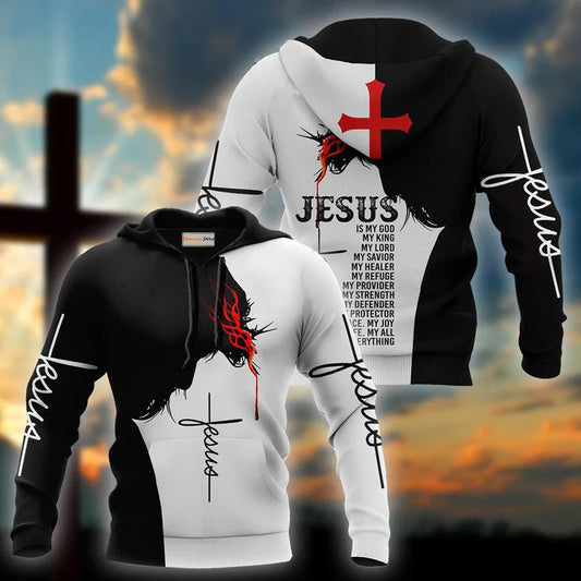 Jesus Is My God Faith Quote - 3D Hoodie