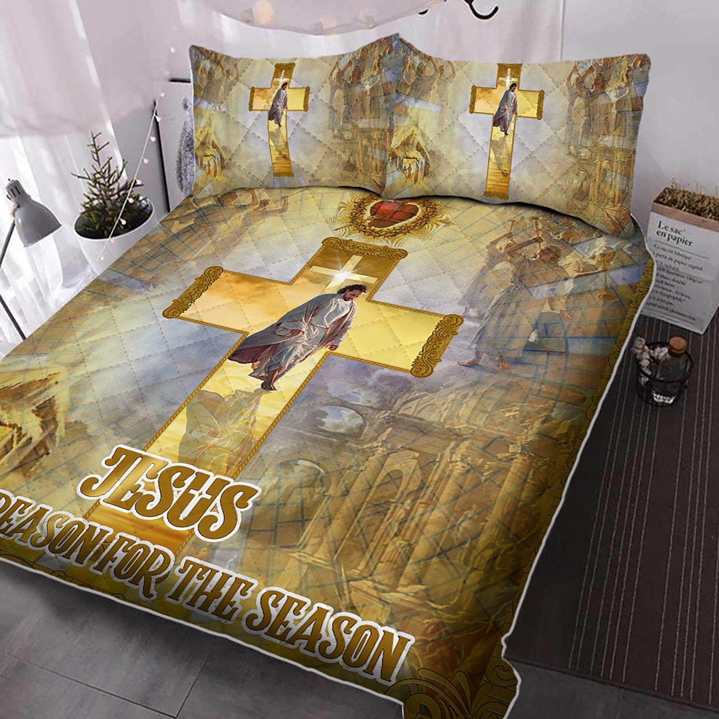 Christmas Jesus Faith Bedding Cover For Faith Bedroom Decor