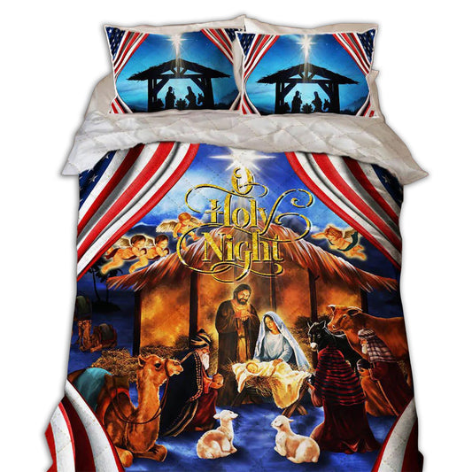 Jesus Love Christmas Nativity Faith Bedding Cover For Faith Bedroom Decor