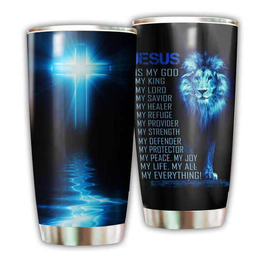 Jesus Lion Is My God 20 Oz Tumbler For Travel Gifts