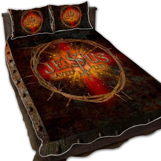 Jesus Saved My Life Crown Of Thorns Bedding Cover For Faith Bedroom Decor