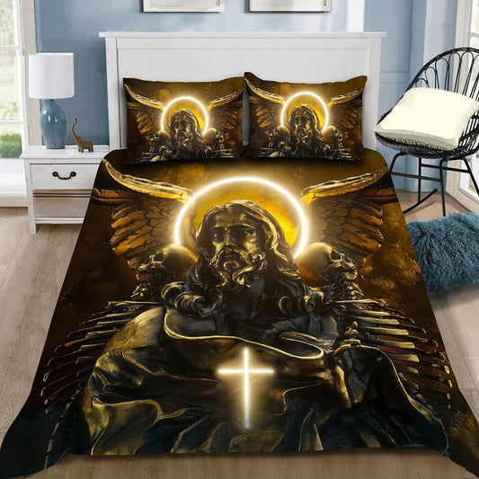 Jesus Wing Cross Bedding Cover For Faith Bedroom Decor