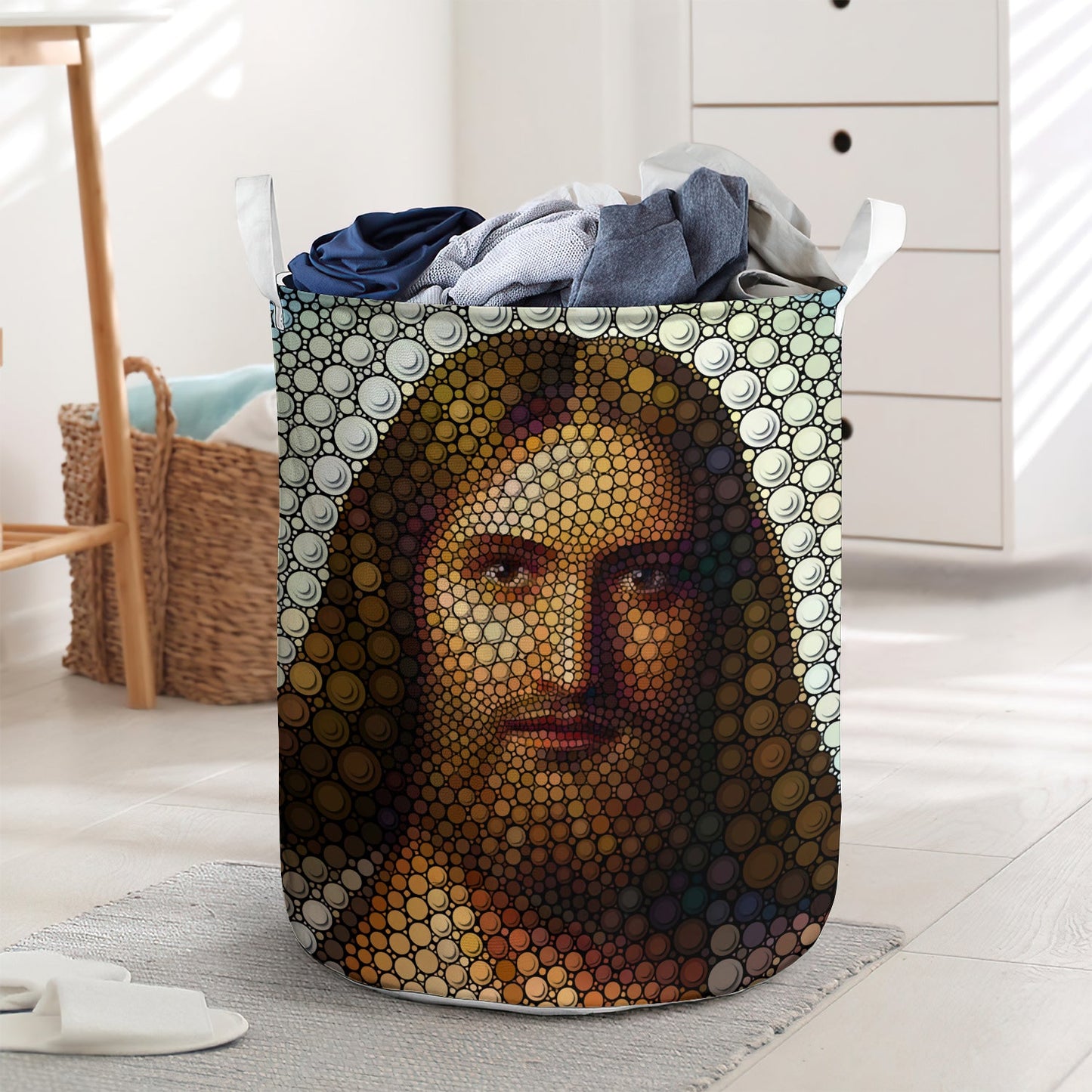 Jesus into thy hands I commend my spirit - Laundry basket - LAUB10TNH010322-Owls Matrix