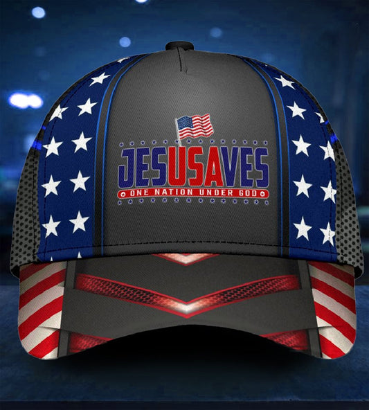 Faith Saves One Nation Under God – Classic Cap