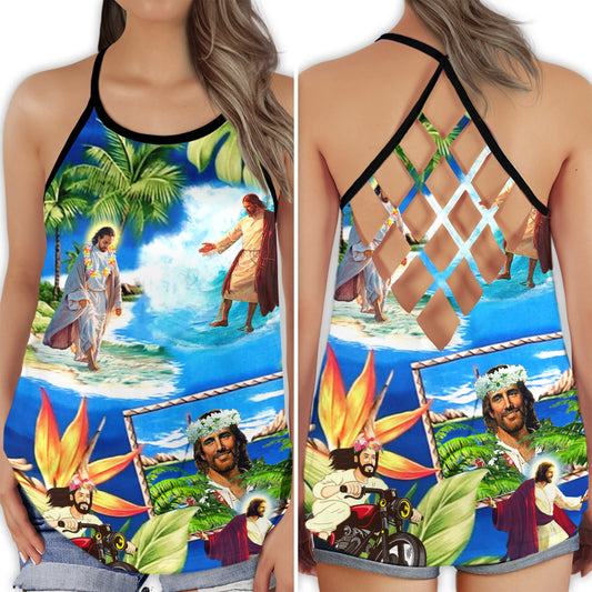 Faith Save My Life Tropical Collection – Hollow Tank Top