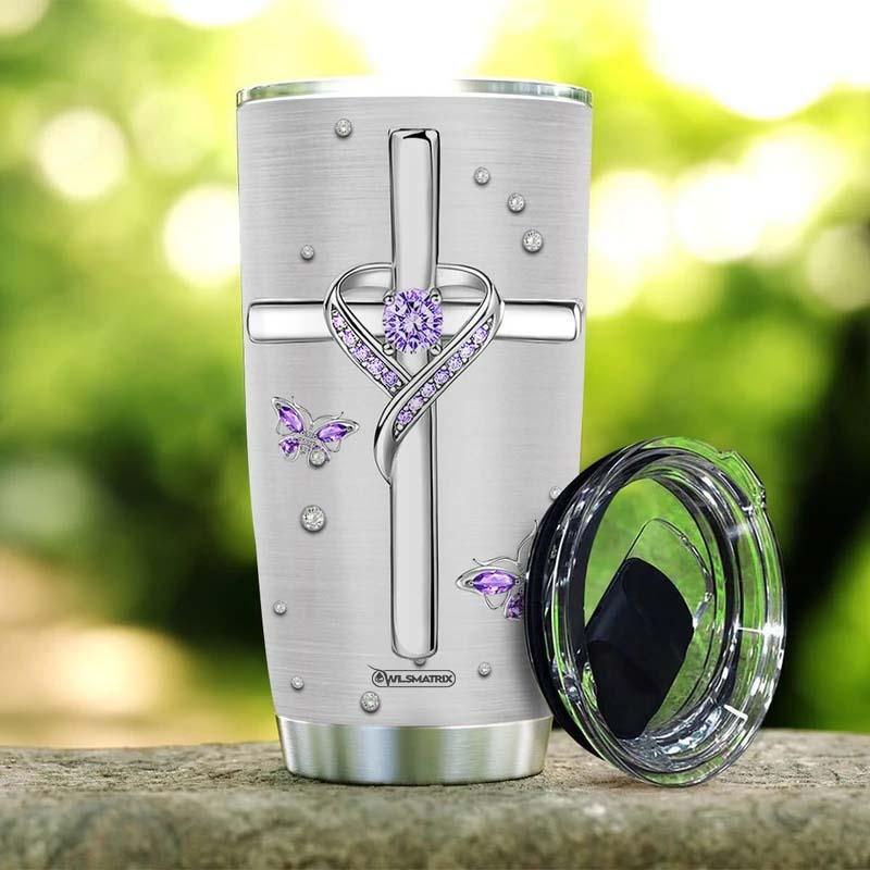 Jesus Butterfly Jewelry Faith 20 Oz Tumbler For Travel Gifts