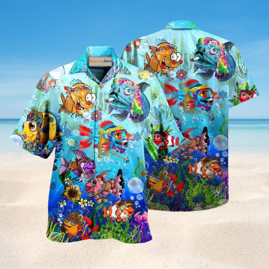 Joy To The Fishes In The Deep Blue Sea Edition – Hawaiian Shirt
