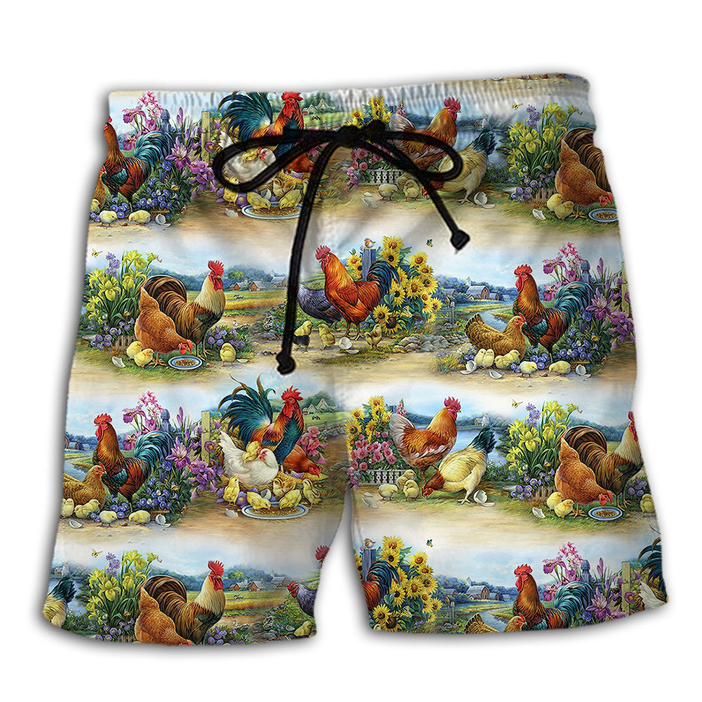 Chicken Family Countryside Farm – Beach Short