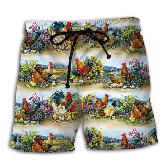 Chicken Family Countryside Farm – Beach Short