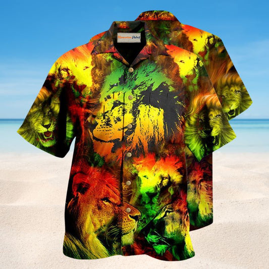 Just Awesome Colorful Lion Edition – Hawaiian Shirt