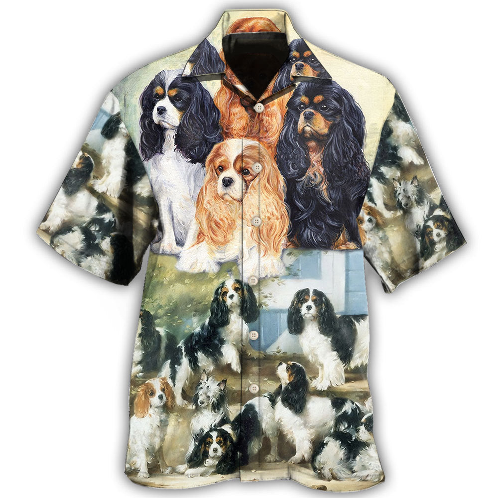 Cavalier King Charles Spaniel Painted Art – Hawaiian Shirt