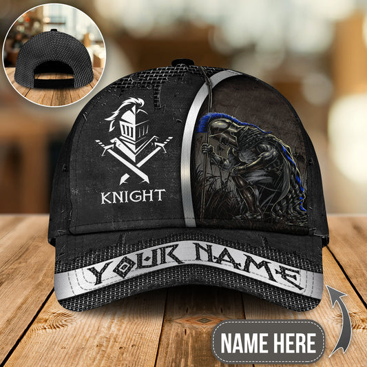 Knights Templar Warrior Black Vintage Style Personalized – Classic Cap
