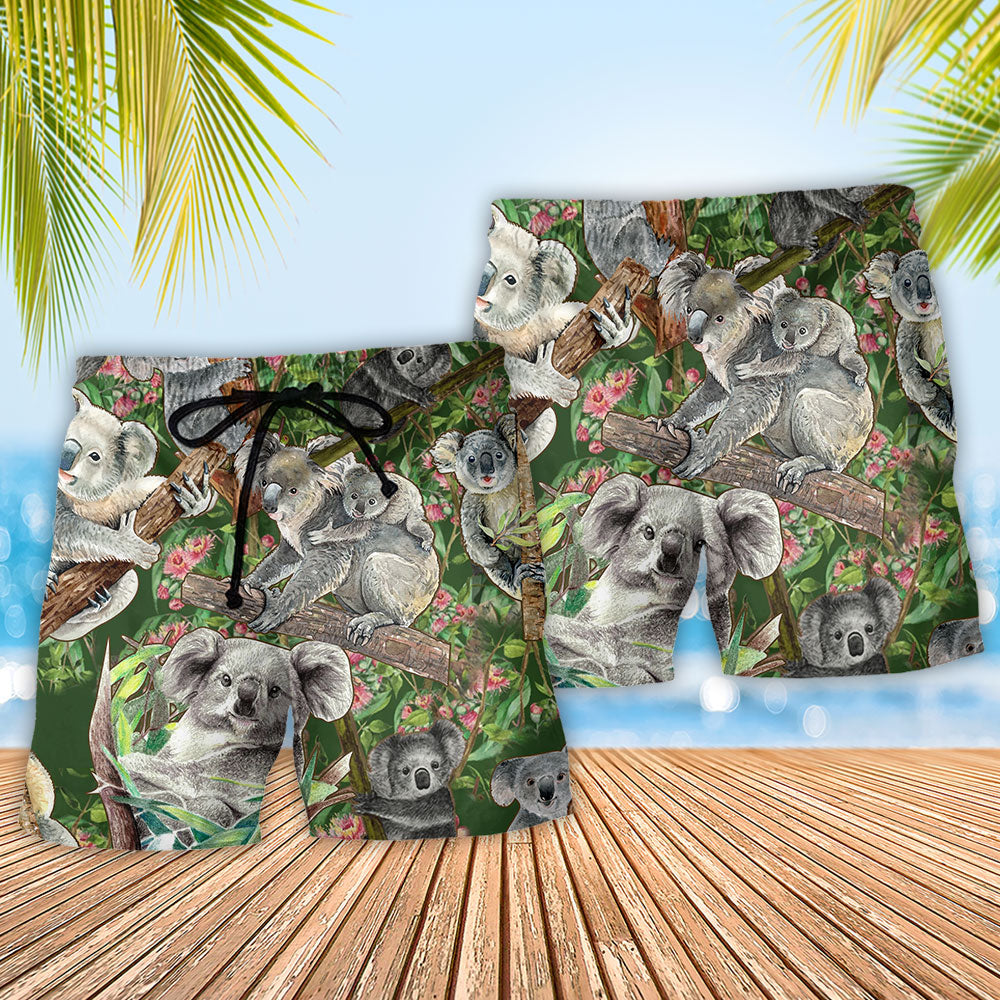 Koala Floral Nature Love – Beach Short