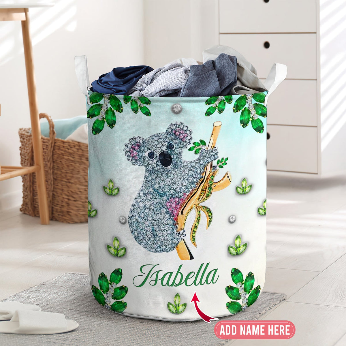 Koala jewelry style personalized - Laundry basket - LAUB04TNH220222 - Owls Matrix LTD