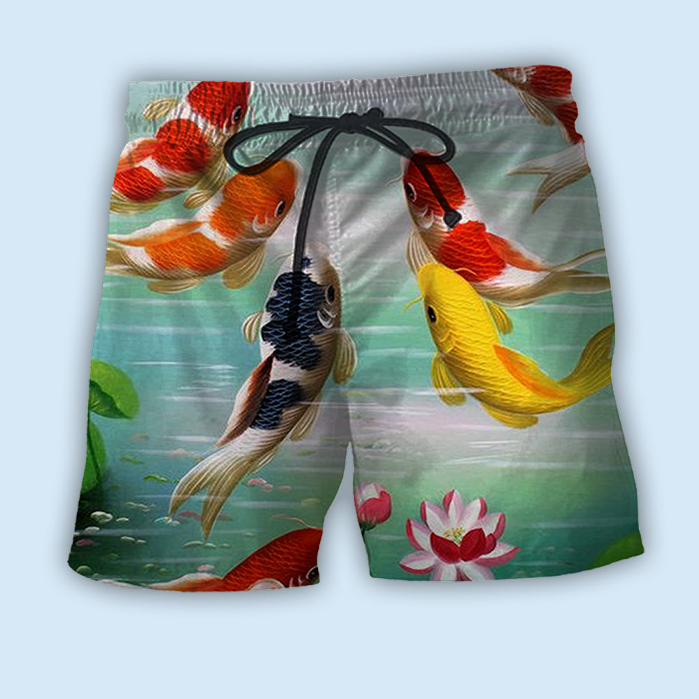 Beautiful Koi Fish Artistic - Beach Short