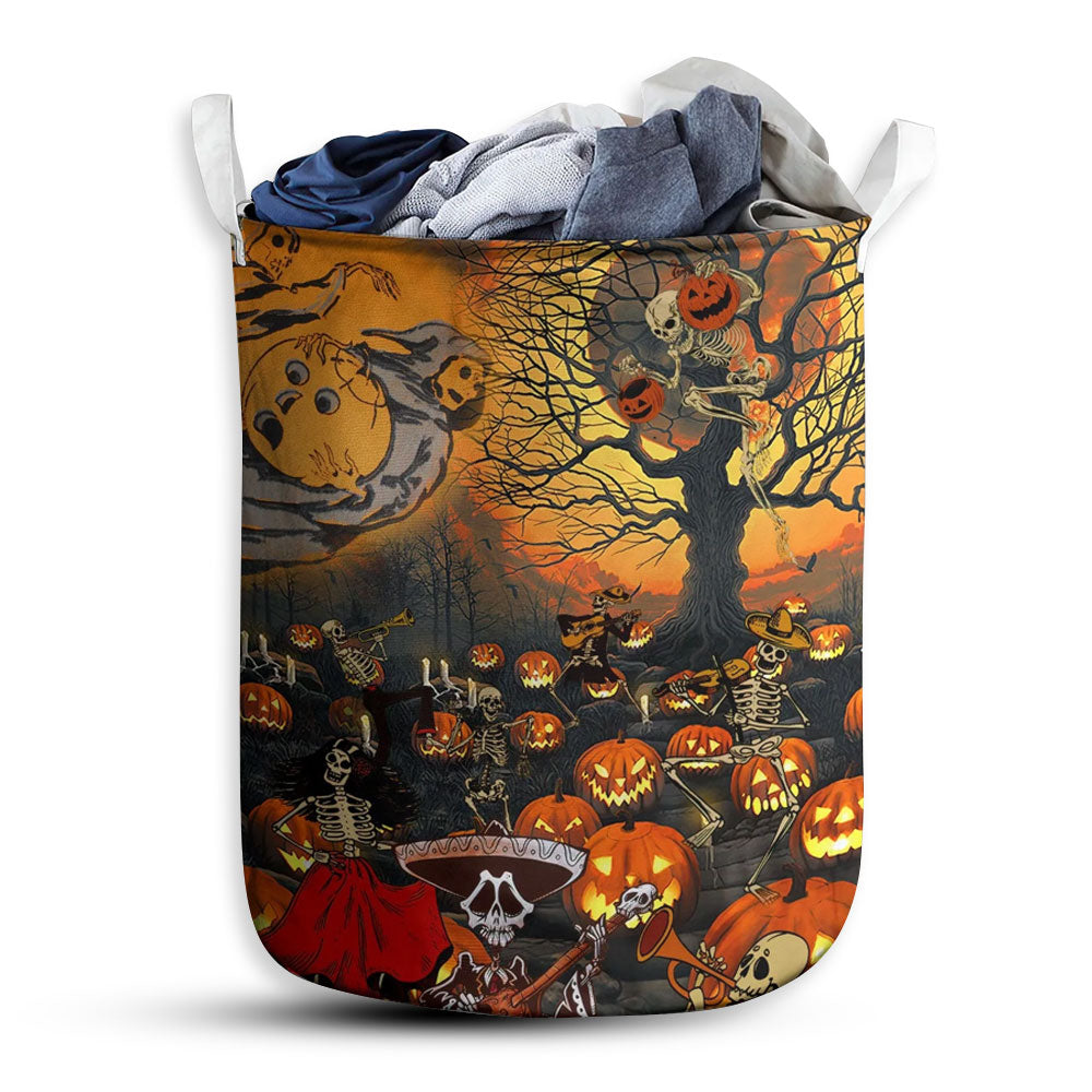 S: 17.72”x13.78” (45x35 cm) Skull Halloween Skull Darkness - Laundry Basket - Owls Matrix LTD