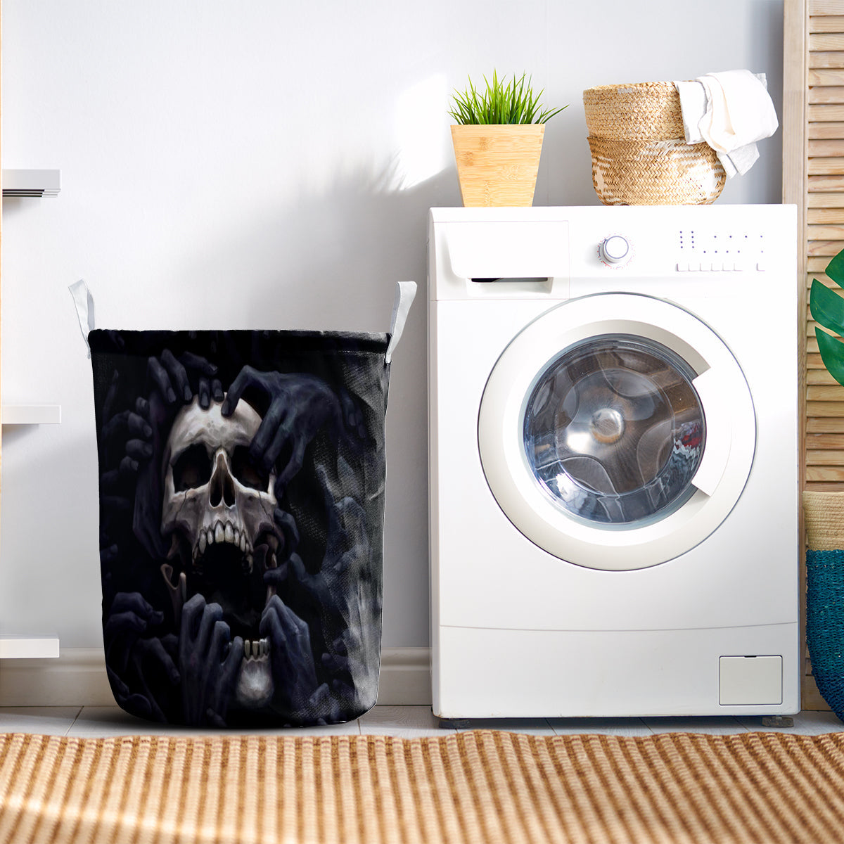 Skull Love Darkness Amazing - Laundry Basket - Owls Matrix LTD