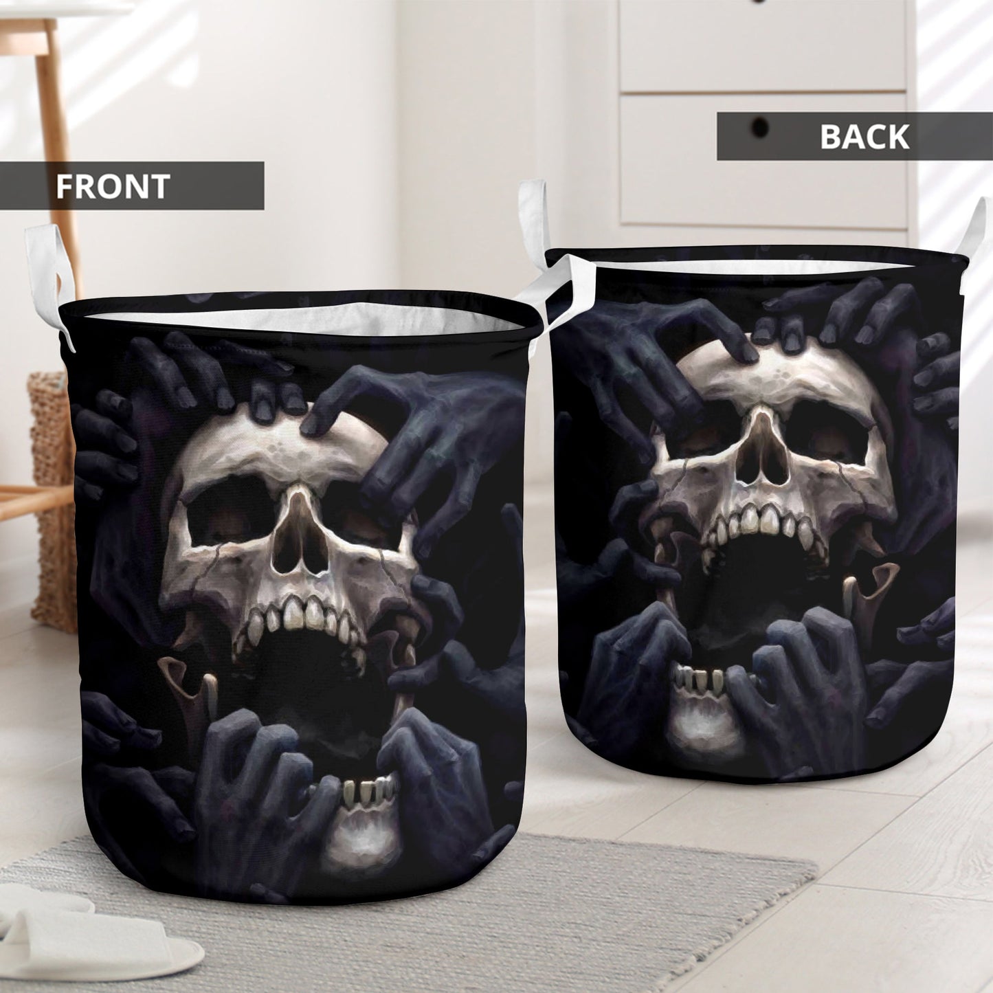 Skull Love Darkness Amazing - Laundry Basket - Owls Matrix LTD