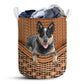 S: 17.72”x13.78” (45x35 cm) Australian Cattle Dog Rattan Teaxture - Laundry Basket - Owls Matrix LTD