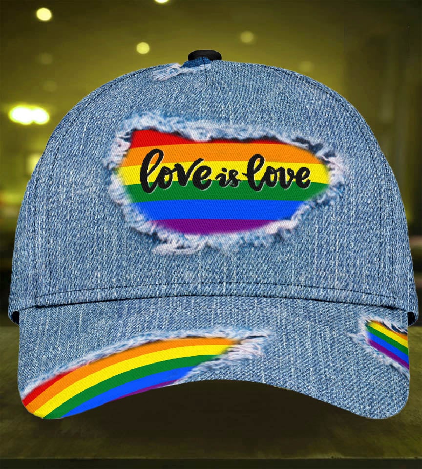 Love Is Love Jean Pride Pattern – Classic Cap