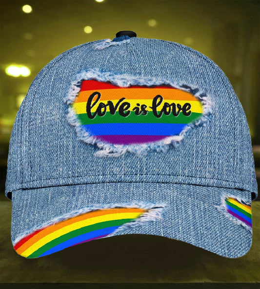 Love Is Love Jean Pride Pattern – Classic Cap