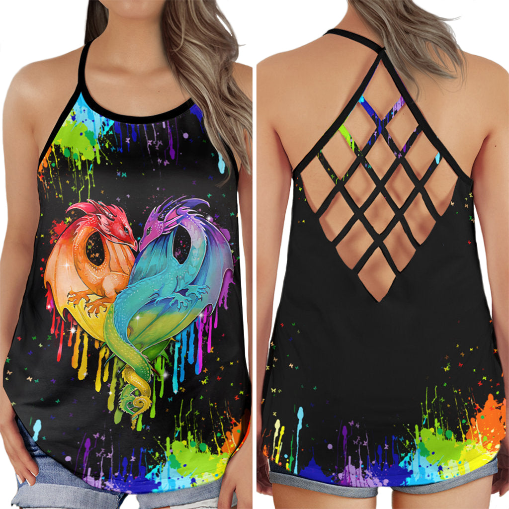 Pride Love Heart Dragon Collection – Hollow Tank Top