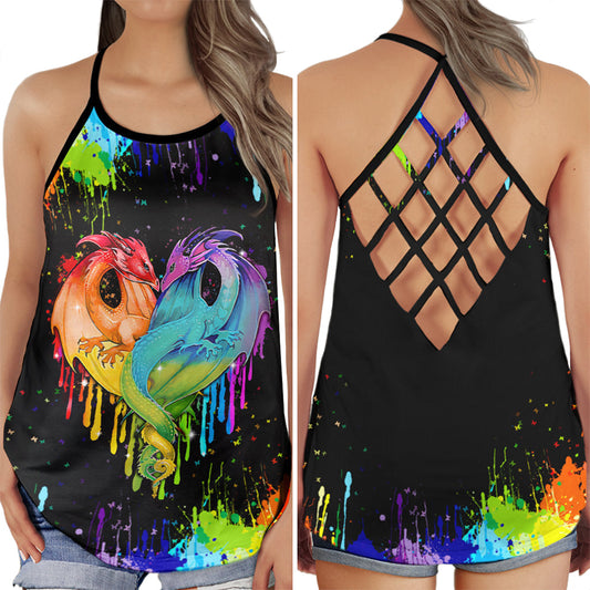 Pride Love Heart Dragon Collection – Hollow Tank Top