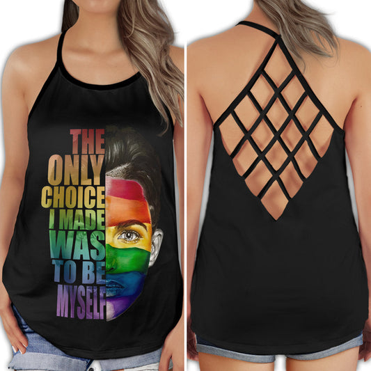 LGBT Love Be Yourself Pride Identity Quote Aesthetic Art - Hollow Tank Top