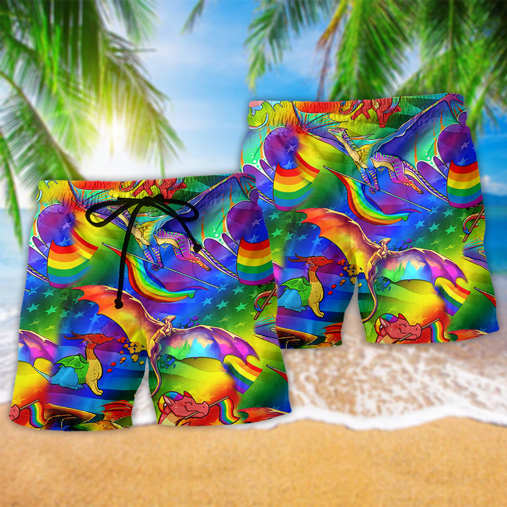 LGBT Love Rainbow Life - Beach Short