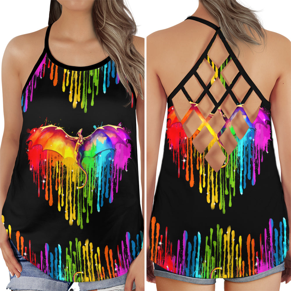 Pride Love Happy Life - Hollow Tank Top