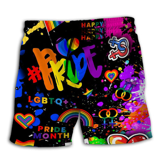 LGBT Pride Rainbow Mix Color Style – Beach Short