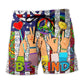 Beach Short / Adults / S LGBT Be Kind Style - Beach Short - HAWS04NDN030522 - Owls Matrix LTD